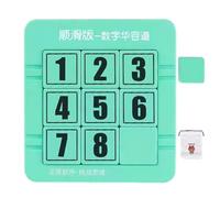 Zuasdvnk Numero di Puzzle diapositive, numero di Puzzle scorrevole numero - Puzzle di Blocchi scorrevoli in Legno - Numero matematico Gioco del Consiglio di Amministrazione Primi Blocchi