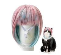 Zuasdvnk Parrucca per giochi di ruolo per gatti, colore blu e rosa, per cosplay, per interni ed esterni, per giochi di ruolo, per fotografia, viaggi, riunioni