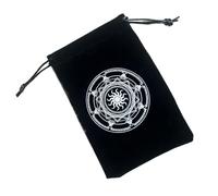 Zuasdvnk Pochette per carte di tarocchi, sacchetti di tarocchi con cordoncini, custodia per carte di tarocchi in flanella con corde di serraggio riutilizzabili - tasca per carte di tarocchi, sacchetti