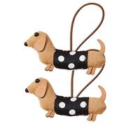 Zuasdvnk Porta coda di cavallo, elastici per capelli | Divertente bassotto 2 elastici per capelli - elastici per capelli alla moda cartoni animati, accessori decorativi, polsini a