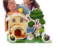 Zuasdvnk Puzzle 3D Cartoon | Puzzle 3D Architettonico e Cartoon | Progetto Creativo Di Modello In Miniatura E Attività Interattiva per Ragazzi E Giovani