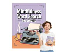 Zuasdvnk Ricerca di parole libri per adulti, ricerca di parole puzzle libri per adulti,Crea tranquillità e positività nella tua vita - Parola rilassante libro di ricerca per adulti e anziani Fun Word