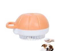 Zuasdvnk Spazzola da bagno per cani, spugna per bagno per cani | Spazzole per cani con setole morbide a forma di zucca - Dispenser per shampoo, pulizia comoda ed efficace per animali di tutte le
