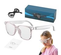 Zuasdvnk Translator Smart Glasses - Occhiali intelligenti per traduzione linguistica, per chiamate e riproduzione musicali, supporta 144 lingue per guida, lavoro, viaggi, pesca
