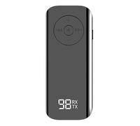 Zuasdvnk Trasmettitore audio senza fili - Ricevitore trasmettitore 2 in 1 per auto senza fili 5.3,Adattatore radio stereo portatile con clip per dispositivi elettronici di grande capacità, viaggi, PC