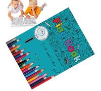 Zuasdvnk Trova il libro di colore, trova e colore,Colorazioni dei cartoni animati per - Aspetto compatto spesso e trova attività con scenari coinvolgenti per la casa di vacanza a casa