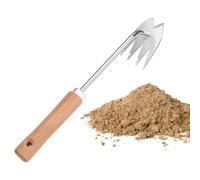 Zuasdvnk Utensile per sradicare le erbacce a mano a 4 denti, per esterni, impugnatura ergonomica, per sradicare le erbacce
