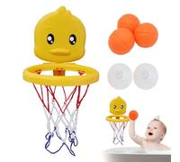 Zuasdvnk Vasca da bagno a pallacanestro, giocattolo da basket a forma di cartone animato, gioco da bagno interattivo portatile, per ragazze prescolari, a casa
