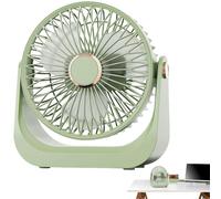 Zuasdvnk Ventilatore da scrivania - Ventilatore da scrivania potente con flusso d'aria intenso, circolatore d'aria ricaricabile portatile, testa orientabile a 90°, 3 velocità regolabili silenziose per