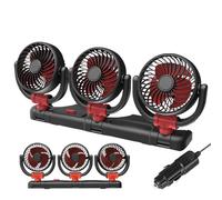Zuasdvnk Ventilatore da tabù da bordo per auto, ventilatore USB per tabù di bordo - Ventilatore per testa di tabacco da bordo 12 V 24 V USB TRE,Applicazione grande angde a road-have con due