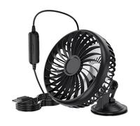 Zuasdvnk Ventilatore portatile per auto, ventilatore ad aria con ventosa, ventilatore portatile USB con 3 velocità per scrivania, camera da letto, cameretta, dormitorio, tenda da viaggio, cabina