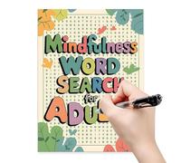 Zuasdvnk Word, libri di ricerca per adulti Word - Crea tranquillità e positività nella tua vita,Ricerca di parole rilassanti per adulti e anziani Fun Word gioco di ricerca per alleviare lo stress,