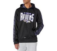 Zubaz Felpa con Cappuccio da Uomo Detroit Lions Solid W/Rainstorm Blue/Gray Viper Print Accent SM