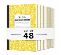 ZUBBLLE Composition Notebook 48 Pack, College Ruled Paper, Notebooks for School, School Comp Book, 9-3/4 x 7-1/2 Inches, 100 Sheets, 200 Pages Marble Covers - Yellow