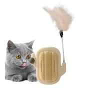 Zubehors Spazzola per gatti con gatta, palline giocattolo con gatta da parete,Spazzola tiragraffi per toelettatore con bastoncino teaser | Groomer Cat Toys Tiragraffi per gatti per pavimenti, gambe di