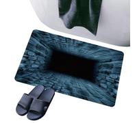 Zubehors Tappeto Illusione - 80 x 50 cm Tappetino Antiscivolo ad Asciugatura Rapida - Tappeto 3D Illusione Ottica | Per Compleanno Halloween Casa Vacanza Capodanno Festa Ingresso Soggiorno Camera da