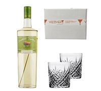 Zubrowka Vodka Bison Grass 40% Vol. 1000 ml - Due Bicchieri In Vetro da 300 ml