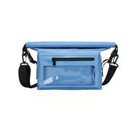 ZUC Borsa impermeabile per kayak, nuoto, trekking, canottaggio, galleggiante, in PVC, per escursionismo, cellulare, rafting, borsa a tracolla, blu cielo, Taglia unica, Artigianale