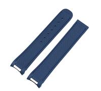 ZUC Cinturino in gomma per orologio Omega, cinturino da 20 mm, Seamaster 300 AT150 Aqua Terra, orologio ultraleggero con fibbia in acciaio 8900, Azzurro, Silver Buckle