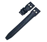 ZUC Cinturino per orologio in vera pelle intrecciata con rivetti da 20 mm, 21 mm, 22 mm, per IWC Big Pilot Portuguese Pilot IW3777, cinturino di ricambio in pelle di mucca, Blue Without Buckle, 22mm