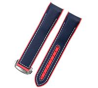 ZUC Per Omega Strap 300 Speedmaster 8900 Marine Seahorse Diving600 American Cup Serie Limited Edition Silicone Watch Band, Blue White A Silver, 22mm