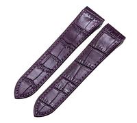 ZUC Squisito cinghia di orologio in pelle genuina per cartier serie da 20mm design elegante da 23mm bracciale(Purple no buckle,23mm)