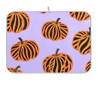 Zucca a righe viola animale riutilizzabile piatto mat 18x24 rettangolare grandi stuoie di essiccazione per piano di lavoro decorativo decorazione della casa essenziale