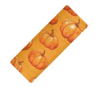 Zucca arancione stampato non tossico yoga mat chimico libero Per pavimento, gomma naturale antiscivolo, con tappetino da yoga borsa tapete para ejercicio 71x26 pollici