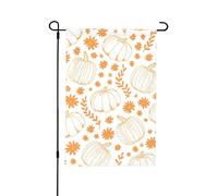 Zucca autunnale Fiore Foglia,Bandiera da giardino per esterni e interni, stendardo decorativo bifacciale 30x45 cm