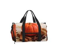 Zucca Cannella Spice Duffel Bag con scomparto per scarpe - Sport Palestra Weekender per uomini e donne, borsa da viaggio impermeabile con tasca bagnata per scarpe sporche