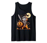 Zucca Cavaliere Scheletro Cavaliere Zombie Lion Divertente Halloween Canotta