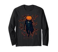 Zucca Corvi Halloween Jack O Lanterna Spooky Stagione Maglia a Manica