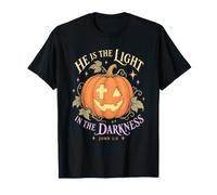 Zucca Cristiana Halloween Bibbia Versi Giovanni 1 5 Maglietta