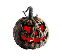 Zucca decorativa horror con luci 25 cm