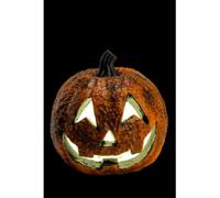 Zucca decorativa in polistirolo con luci diametro 16 cm