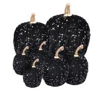 Zucca di Halloween, decorazione di zucca, decorazione per il giorno del Ringraziamento, decorazione autunnale, zucche decorative per Halloween, decorazione per la camera dell'autunno, 7 pezzi