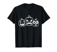Zucca di Halloween Jack O Lanterna Divertente Spaventoso Spettrale Maglietta