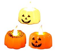 Zucca di Halloween LED Luce Con Realistico Flickering Senza Fiamma Design A Batteria Interna Decorazione Esterna Halloween Zucca Luce LED