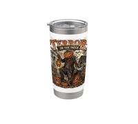 Zucca Di Halloween Patch Terrore Infestato Spettrale Spaventoso Horror Bicchiere termico in acciaio inox doppia parete