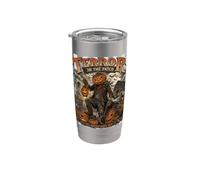Zucca Di Halloween Patch Terrore Infestato Spettrale Spaventoso Horror Bicchiere termico in acciaio inox doppia parete