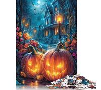 Zucca di Halloween Puzzle in Legnos 300 Pezzi Adulto Puzzle Gioco Education Per Gioco Familiare Regalo Per Amore E Amico Decorazione Interna Unica Stress Relief Toy 300pcs (40x28cm)