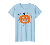 Zucca di Halloween Spettrale Divertimento per Festiveing, Maglietta, Donna, Celeste, XL