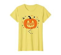 Zucca di Halloween Spettrale Divertimento per Festiveing, Maglietta, Donna, Limone, XL