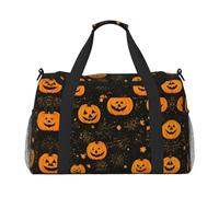 Zucca di Halloween Viaggio Duffel Bag Grande Pieghevole Impermeabile Pernottamento Borsa Spiaggia Nuoto Borse Piscina Sport Palestra