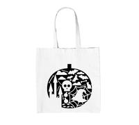 Zucca Forma - Borsa Tote IN Tela - Halloween Zucche Completo Divertente