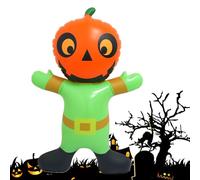 Zucca gonfiabile di Halloween - Decorazioni gonfiabili di Halloween Zucca | PVC impermeabile Blow Up Pumpkin Man For Yard | Decorazioni Hallowen per interni ed esterni da pranzo sul prato un Bor R