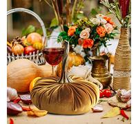 Zucca Halloween Decorazioni Autunnali Zucche di Velluto Artificial Decorazioni Autunnali per Ringraziamento Halloween Finta Zucchi Artificiali Festa Decorazioni Autunnali Casa Halloween 11cm