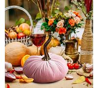 Zucca Halloween Decorazioni Autunnali Zucche di Velluto Artificial Decorazioni Autunnali per Ringraziamento Halloween Finta Zucchi Artificiali Festa Decorazioni Autunnali Casa Halloween 11cm