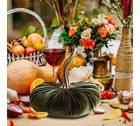 Zucca Halloween Decorazioni Autunnali Zucche di Velluto Artificial Decorazioni Autunnali per Ringraziamento Halloween Finta Zucchi Artificiali Festa Decorazioni Autunnali Casa Halloween 11cm