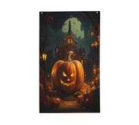 Zucca Halloween Stampa Bandiera Decorativa Tutte Le Stagioni Stampa Modello Unilaterale Interno Esterno Display Trasparente
